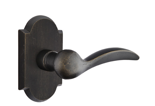 Emtek Sandcast Bronze Durango Lever with Style 1 Rosette