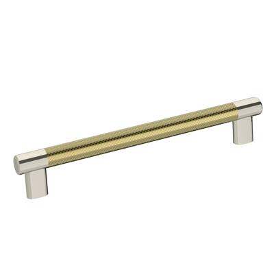 Amerock Esquire 8 Inch cc Cabinet Pull Polished Nickel/Golden Champagne