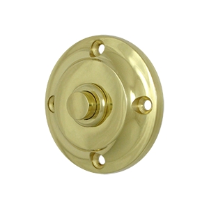 Deltana Solid Brass Round Contemporary Bell Button
