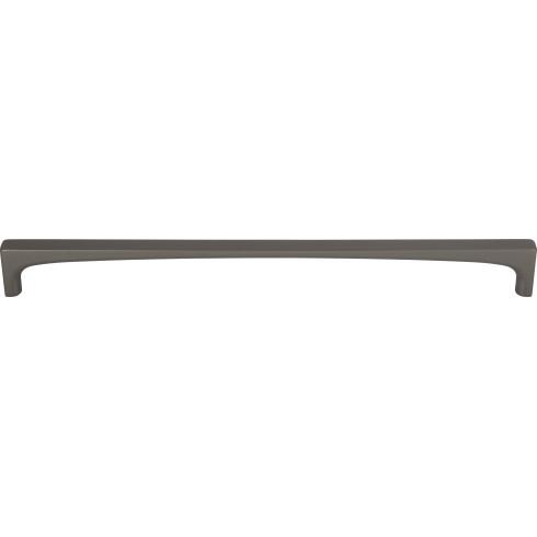 Top Knobs TK1016AG Riverside Pull 8 13/16 Inch CC Ash Gray