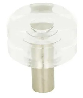 Atlas Homewares Optimism Round Knob 1 3/16 Inch Brushed Nickel