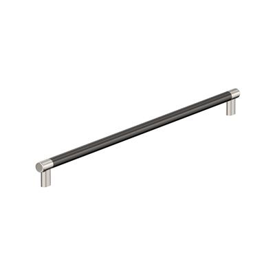 Amerock Esquire 24 Inch cc Appliance Pull Polished Nickel/Gunmetal