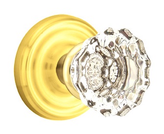 Emtek Astoria Clear Knob with Regular Rosette