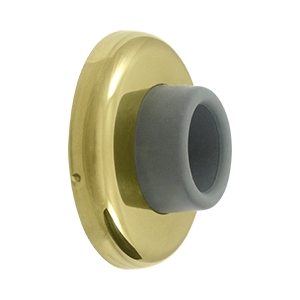 Deltana Solid Brass 2 1/2 Inch Diameter, Concave Wall Mount Bumper