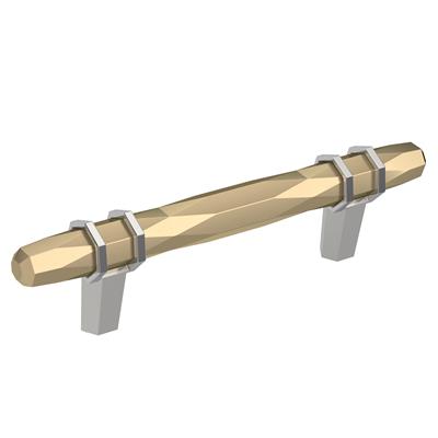Amerock London 3-3/4 Inch cc Cabinet Pull Golden Champagne/Polished Chrome