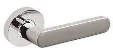 Inox 318 Cafe Lever Handle with Round Rosette