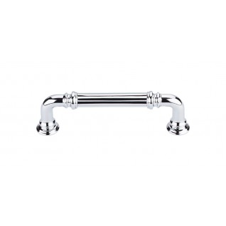 Top Knobs Chareua TK322PC Reeded Pull 3 3/4 Inch CC Polished Chrome