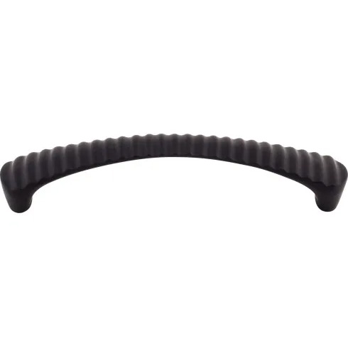 Top Knobs M1135 Grooved Pull 5 1/16 Inch CC Flat Black