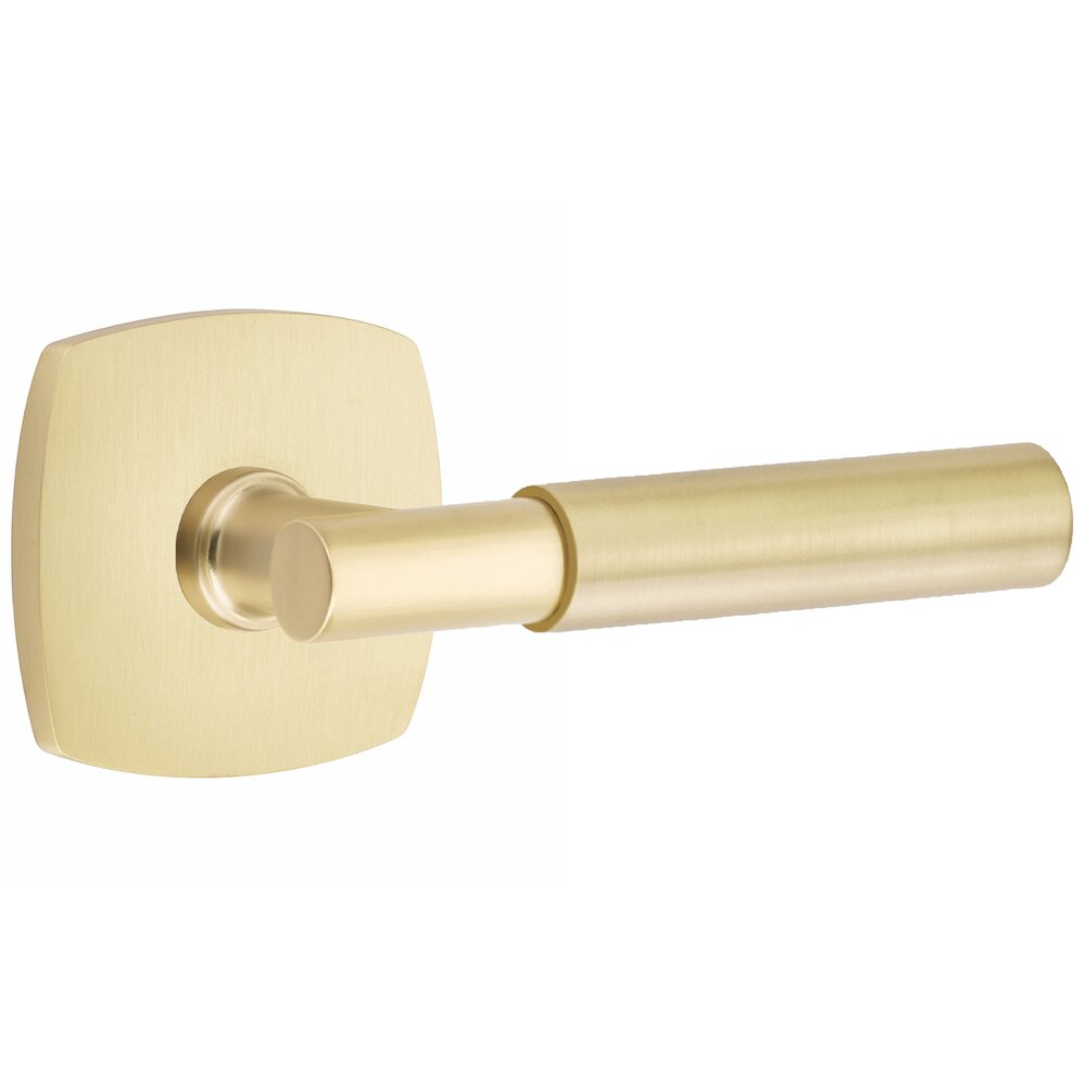Emtek Smooth Grip T - Bar Style Door Lever with Urban Modern Rosette