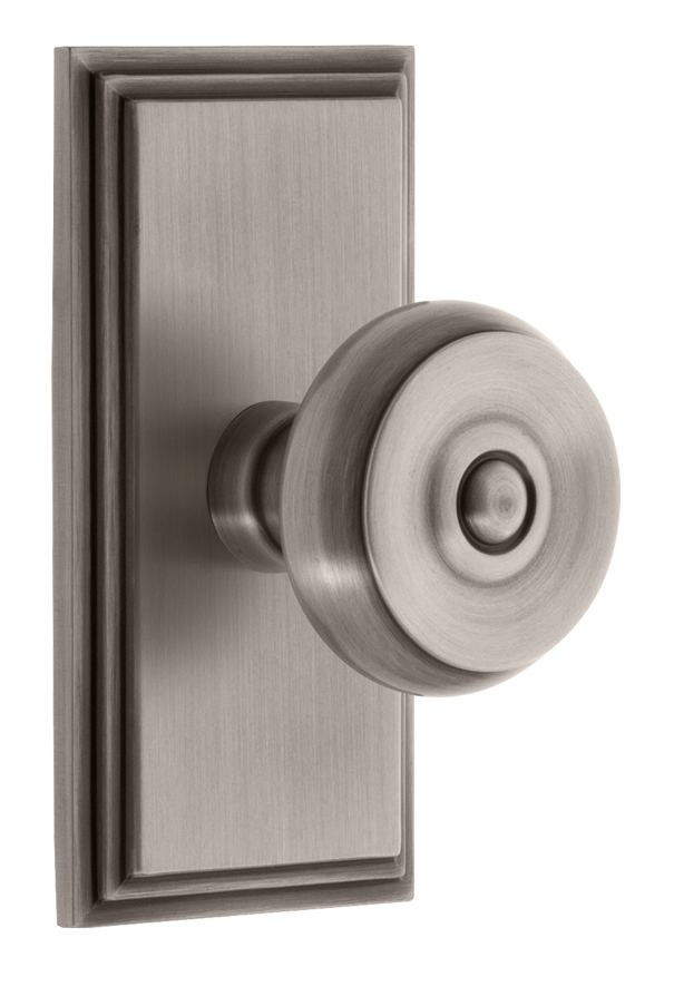 Grandeur Carre Plate with Bouton Knob