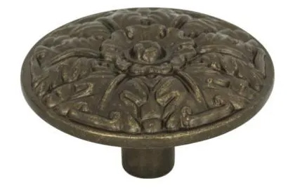 Atlas Homewares Hammered Medallion Knob 1 1/2 Inch Burnished Bronze