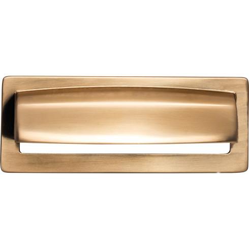 Top Knobs TK937HB Hollin Cup Pull 3 3/4 Inch CC Honey Bronze