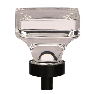 Amerock Glacio 1-3/8 Inch Cabinet Knob Clear/Black Bronze
