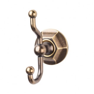 Top Knobs ED2GBZB Edwardian Hex Double Towel or Robe Hook German Bronze