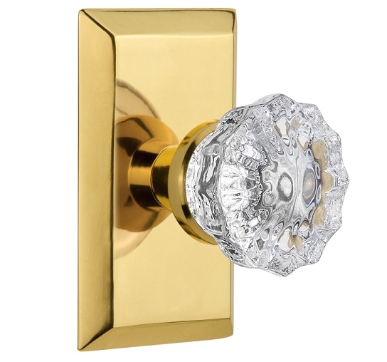 Nostalgic Warehouse Studio Plate with Crystal Knob