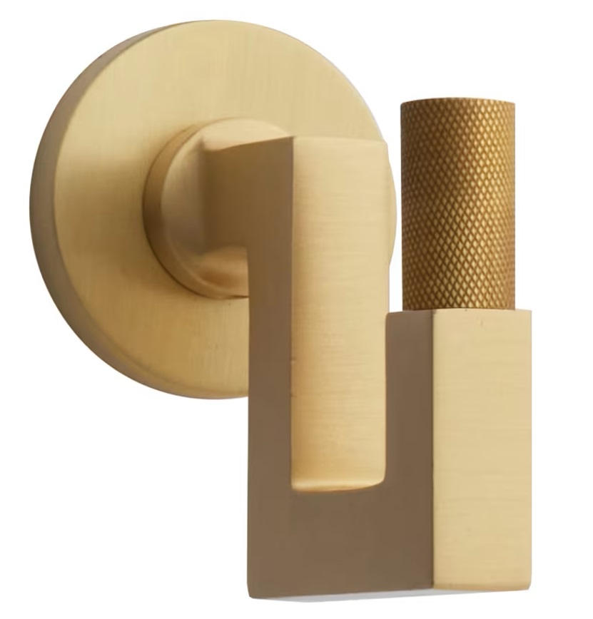 Emtek Select U Hook Square Stem with Knurled Tip (Multiple Rosette Options)