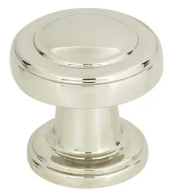 Atlas Homewares Bronte Knob 1 1/8 Inch Polished Nickel