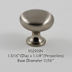 Residential Essentials 10291 Cabinet Knob in Satin Nickel