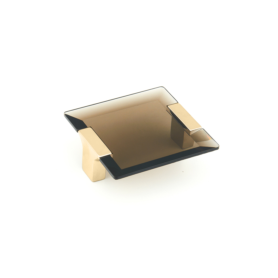 Positano, Pull, 64 mm cc, Smoke Signature Satin Brass finish