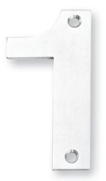 Inox 3 Inch House Number with Visible Screws