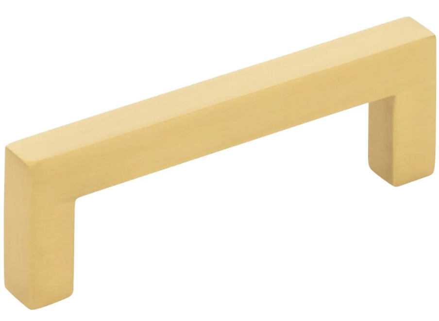 Hardware Resources 3" CC Brushed Gold Square Stanton Cabinet Bar Pull