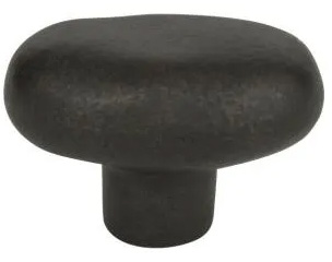 Atlas Homewares Distressed Oval Knob 1 11/16 Inch Oil Rubbed Bronze