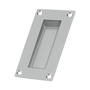 Deltana Solid Brass Stainless Steel Rectangular 4 x 1 x 1/2 Inch Flush Pull