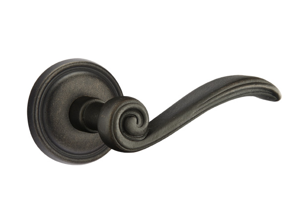 Emtek Lost Wax Medici Lever Handle with Style 12 Rosette
