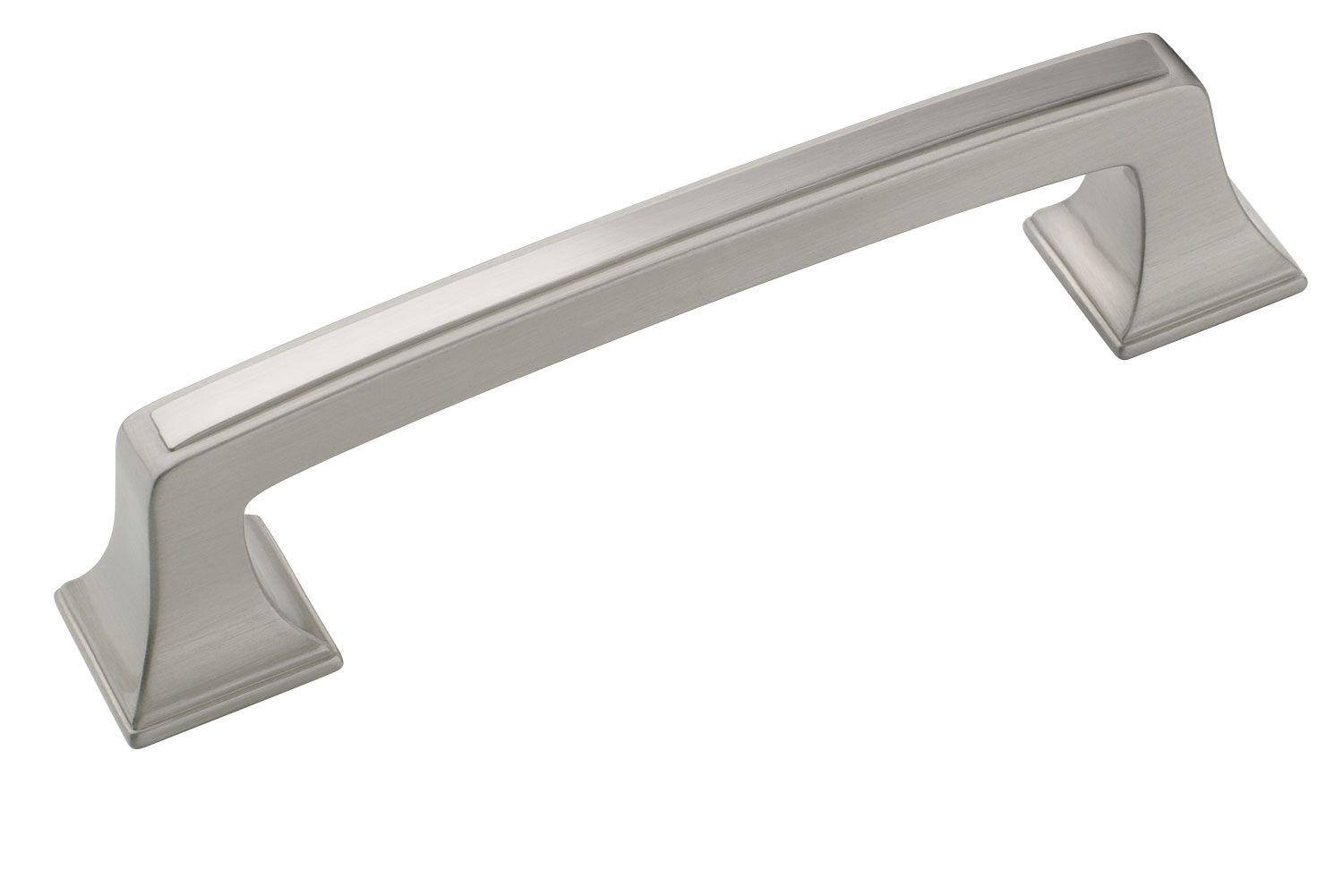 Amerock 3 3/4 Inch CC Satin Nickel Mulholland Cabinet Pull
