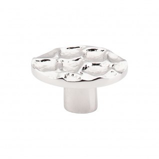 Top Knobs TK298PN Cobblestone Oval Knob Small 2 Inch Polished Nickel