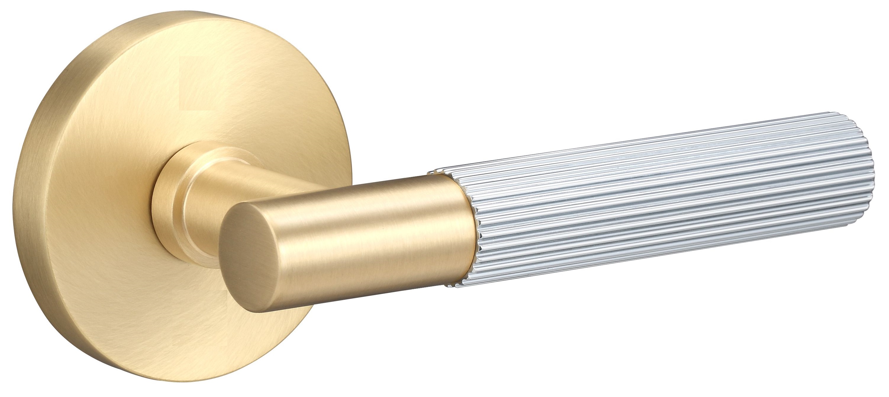 SureLoc Aspra Lever - Round Rosette with Straight Knurled Grip