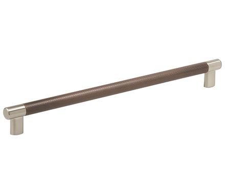 Amerock Esquire 12 5/8 Inch CC Cabinet Pull Satin Nickel/Oil-Rubbed Bronze