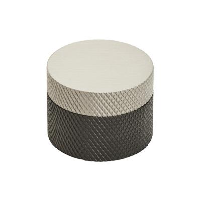 Amerock Transcendent 1-1/4 Inch Cabinet Knob Matte Black/Silver Champagne
