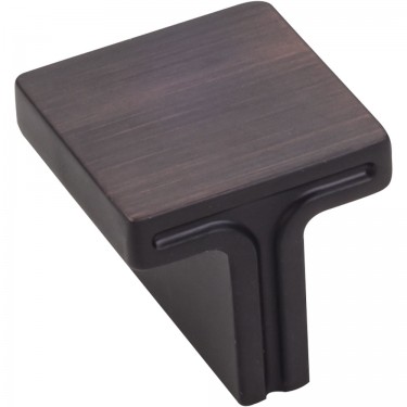Hardware Resources Anwick 1-1/8 Inch Square Cabinet Knob- Brushed Oil-Rubbed Bronze