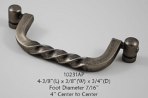 Residential Essentials 10231 Cabinet Pull in Aged Pewter