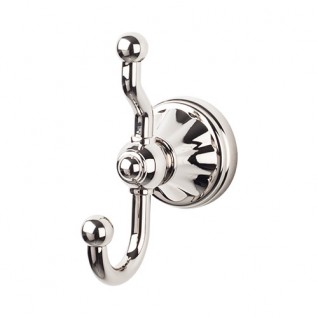 Top Knobs HUD2PN Hudson Double Towel or Robe Hook Polished Nickel