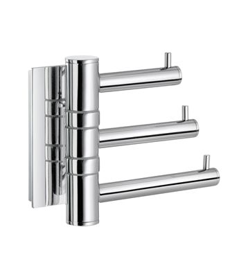 Smedbo Pool Collection Swing Arm Triple Hook - Polished Chrome
