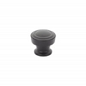 Schaub Menlo Park Round Knob 1 1/4 inch dia Matte Black