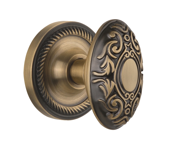 Nostalgic Warehouse Rope Rosette with Victorian Knob