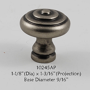 Residential Essentials 10245 Cabinet Knob in Aged Pewter
