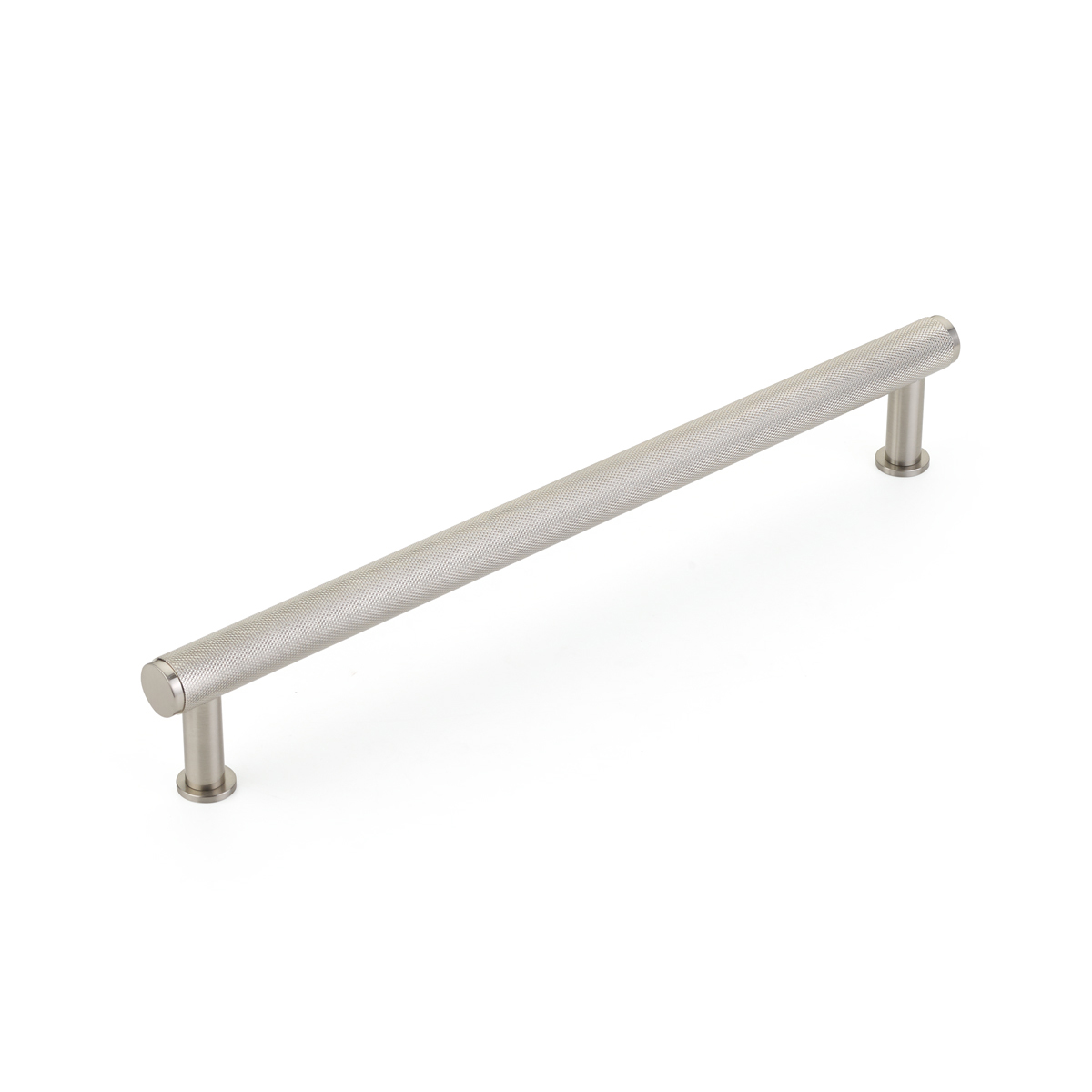 Schaub Pub House, 12 Inch cc Knurled, Brushed Nickel Appliance Pull