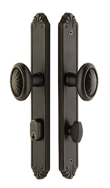 Emtek 11 Inch Tuscany Bronze KEYED Sideplate Lock for NON STANDARD Bore Hole