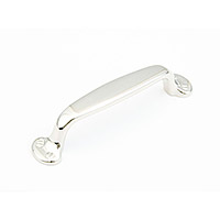 Schaub Country 4 inch CC Cabinet Pull in Polished Nickel