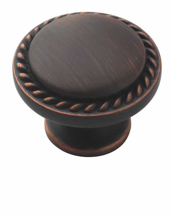Amerock Allison Value 1 3/16 Inch Rope Oil Rubbed Bronze Cabinet Knob