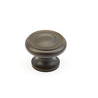Schaub Traditional Designs Round Knob 1 1/4 inch dia Oiled Rubbed Bronze