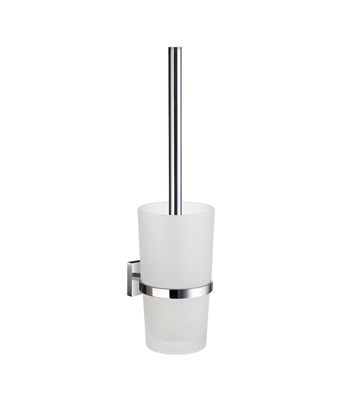 Smedbo House Collection Toilet Brush Wallmount with Glass Container - Polished Chrome
