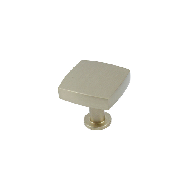 Century Modern Geo 1 3/16 inch Square Knob in Satin Brass