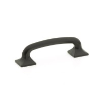 Schaub Northport 3 1/2 inch CC Rounded Cabinet Pull in Matte Black