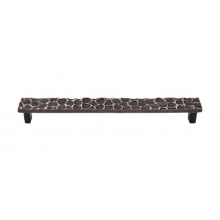 Top Knobs TK308BA Cobblestone Pull 8 13/16 Inch CC Brass Antique