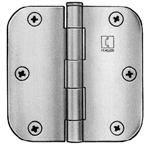 Hager 3 1/2 Inch Door Hinges with 5/8 Inch Radius Corner (pair)